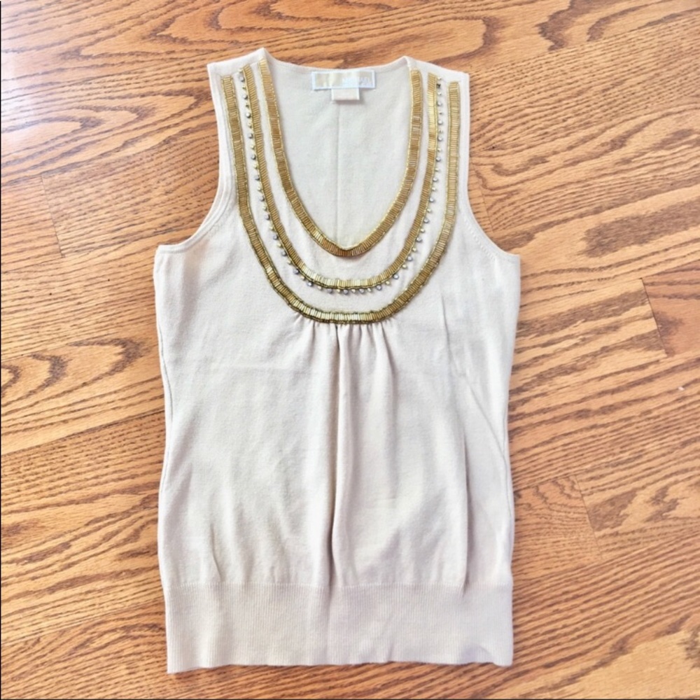 Michael Kors gold embellished top